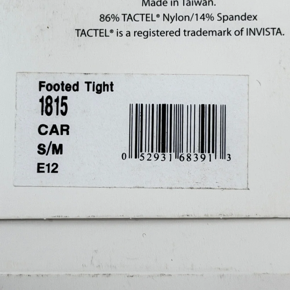 Capezio 1815 Ultra Soft Footed Dance Tights Caramel CAR Small Medium S/M NEW